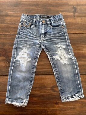rebels Distressed Light Blue Denim Jeans for Kids